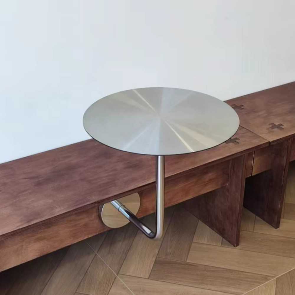 벽면 스텐 테이블 카페용 튼튼 프레임 슬림 상판 구조 30cm L자 벽걸이 - 상품 이미지