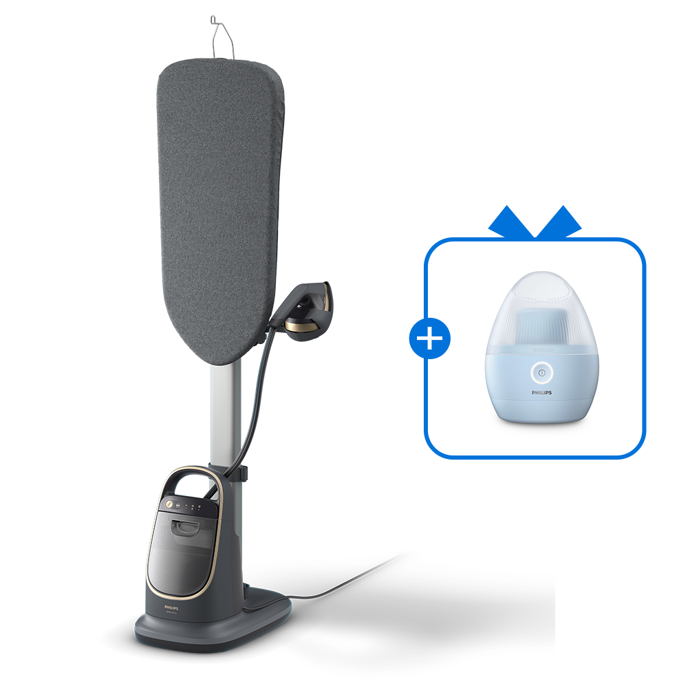 [10% 포인트]필립스 프리미엄 스탠드형 스팀다리미 올인원 8500시리즈 AIS8540/80 +보풀제거기