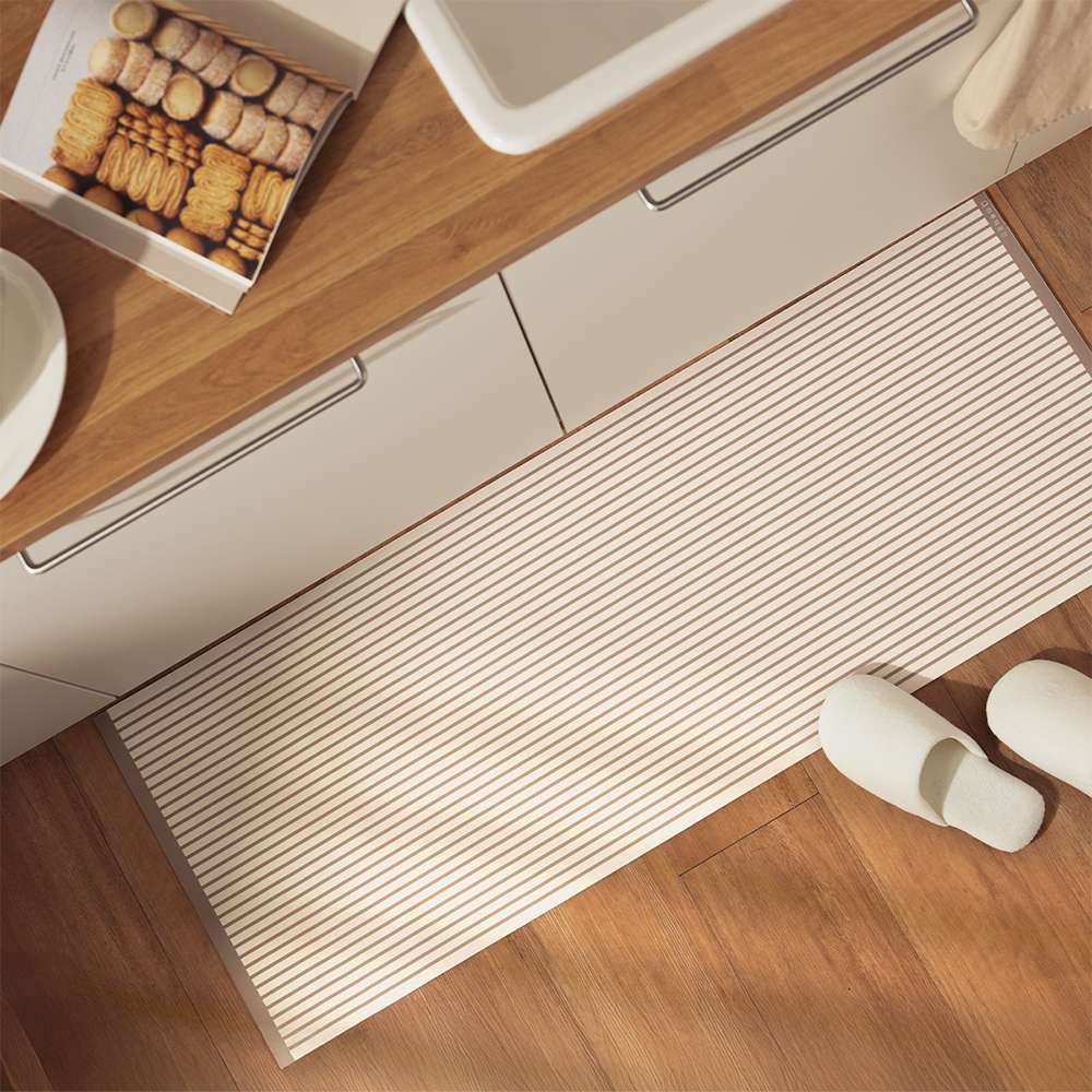 하루의공간 comfy 주방 매트 규조토 발매트 빨아쓰는 욕실 현관 베란다 베이지, 45x120cm
