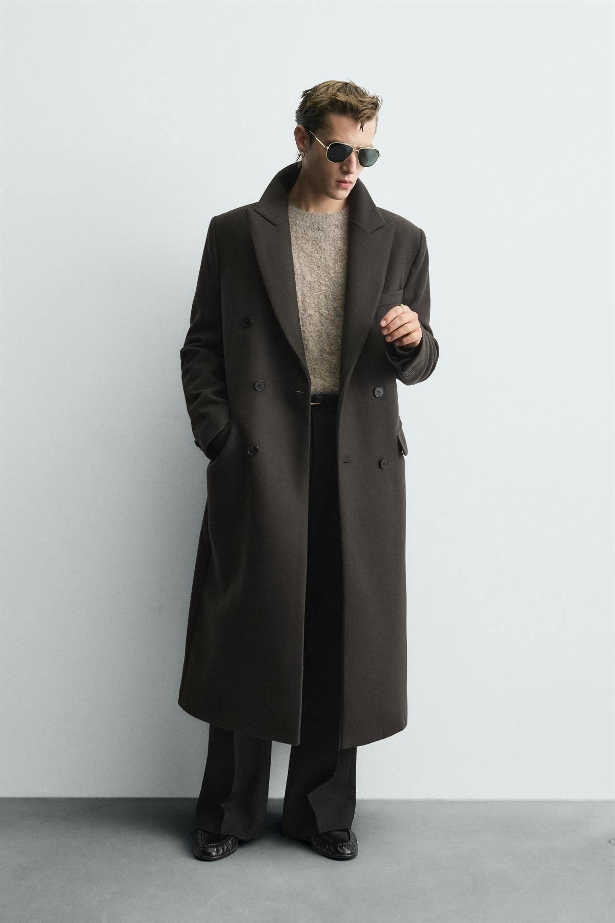 자라 이탈리안 울블렌드 더블 코트 9388/955 ANTHRACITE GREY - 상세 이미지 2