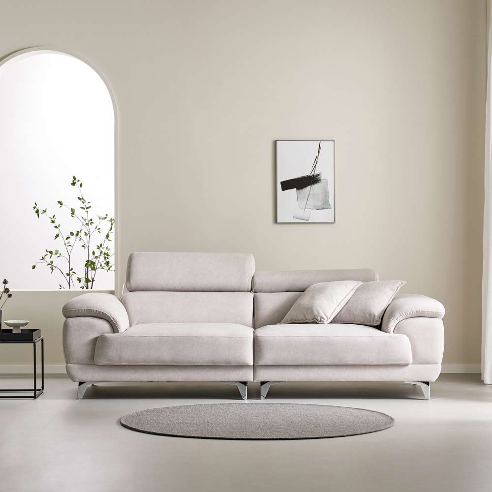 서광퍼니처 소네트 조야 아쿠아텍스 패브릭 코너형 쇼파 소파 sk 연그레이, 3인용