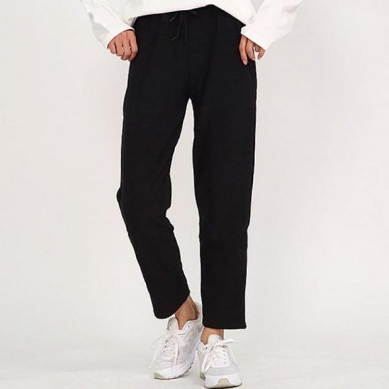 융털바지 방한 기모바지 겨울바지 블랙 여자 - 상품 이미지