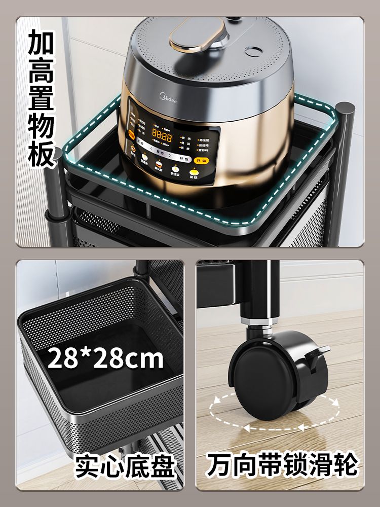 야채 보관함 감자 환기 피클 용기 식재료 야채보관함 스페셜 스퀘어 2단-Black - 상세 이미지 5