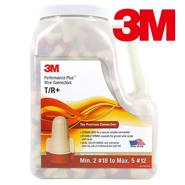 3M 퍼포먼스 플러스 T R+ 와이어 커넥터 750개입 - 상품 이미지