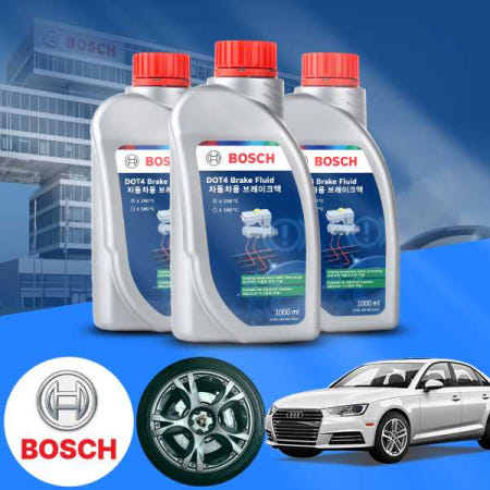 [자체제작]아우디 A4 35 TDI (DET) 보쉬 정품 고성능 DOT4 브레이크오일 1L