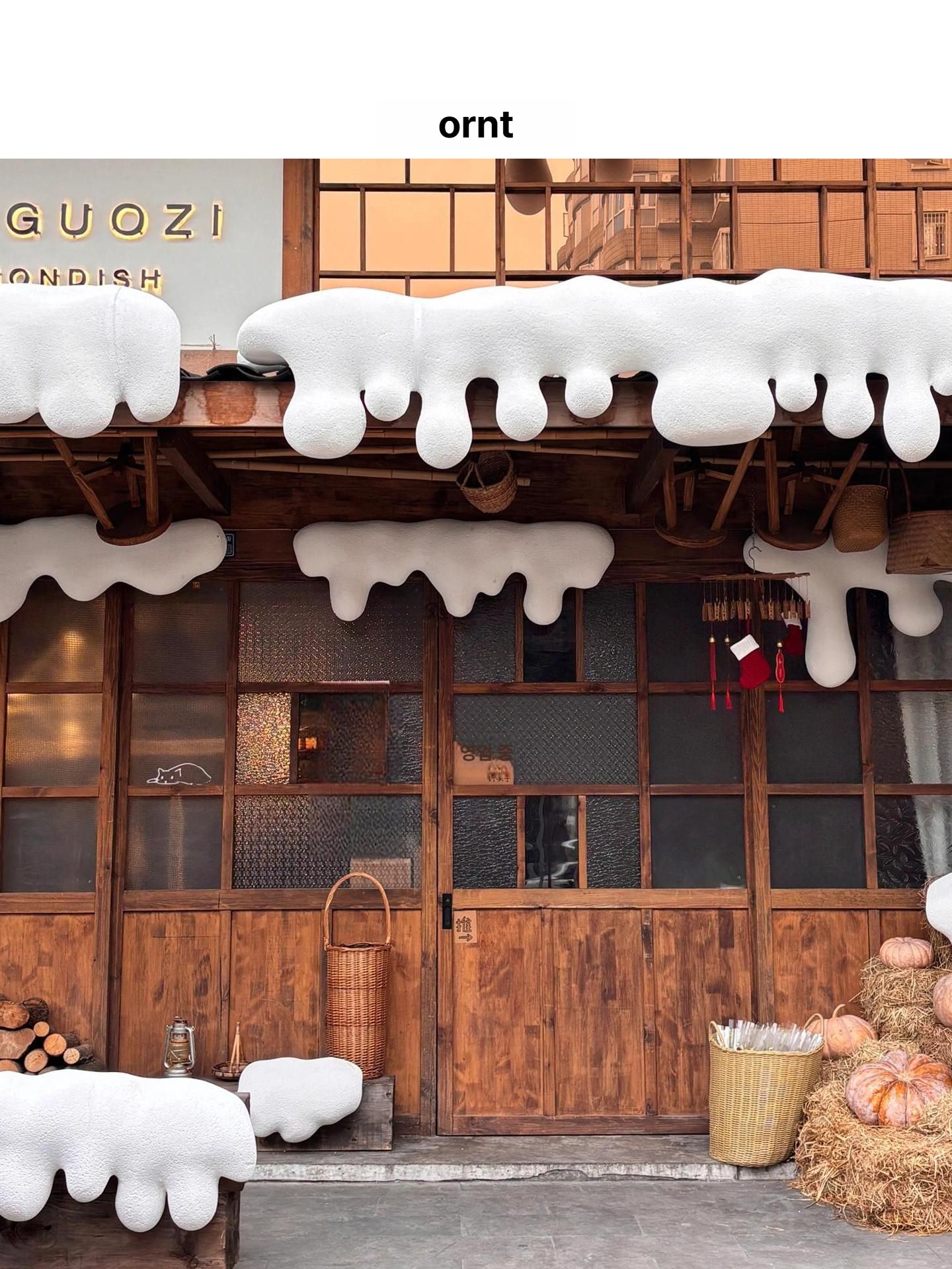가짜 눈장식 스노우 모형 매장 외벽 건물 난간 크리스마스 눈꽃 장식 야외 분위기 연출 소품 스몰 스노우드롭 A - 상품 이미지