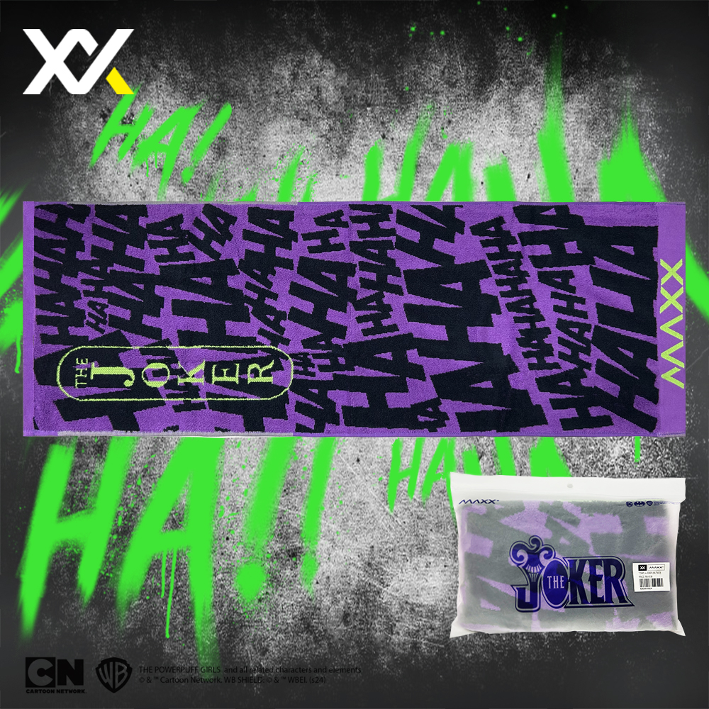 MAXX 맥스 조커 콜라보 스포츠타월 배드민턴 테니스 헬스 퍼플 - 상품 이미지