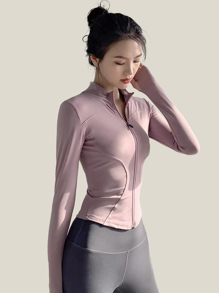 여성용 여름 슬림핏 속건성 댄스 러닝 아웃도어 긴팔 자켓 - 상세 이미지 3