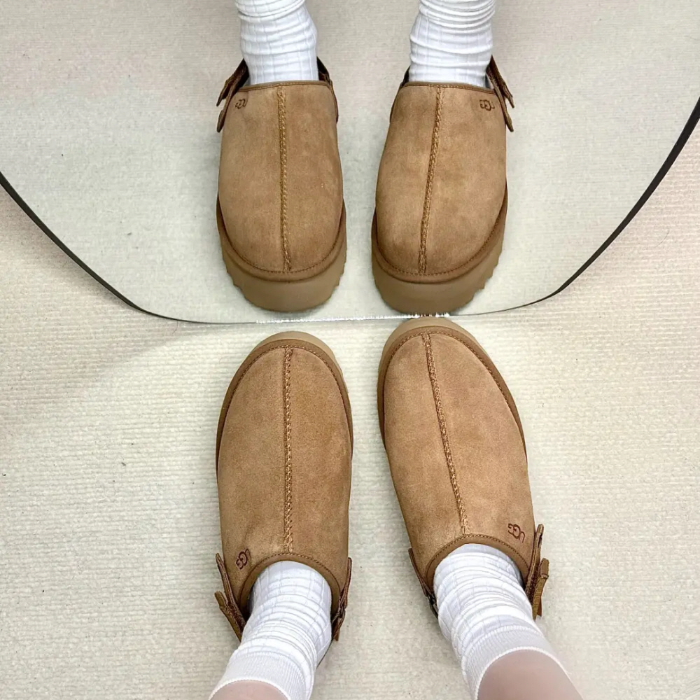 미국 UGG W 라나 클로그 플랫폼 여성 키높이 슬리퍼 1166734-CHE - 상세 이미지 4