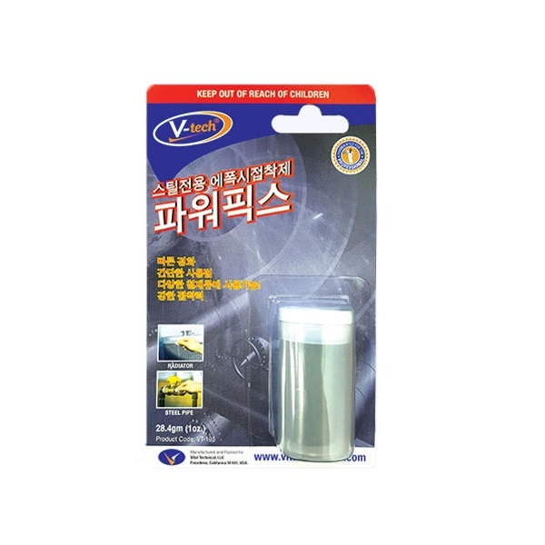 브이텍 VT-195 스틸전용 에폭시 접착제 파워픽스 금속용 28.4g - 상품 이미지