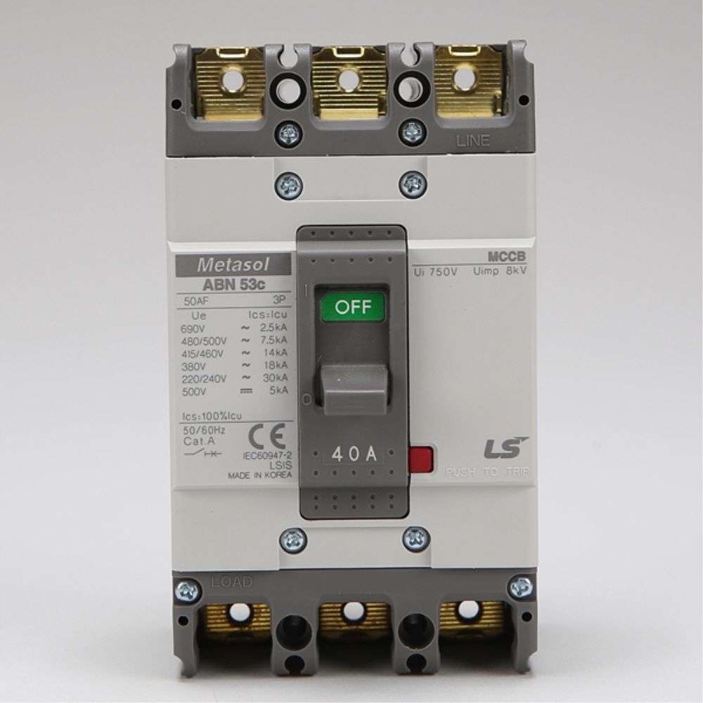 산업용 Metasol MCCB 배선차단기 ABN 53C 3P 40A 30kA LS일렉트릭 - 상세 이미지 3