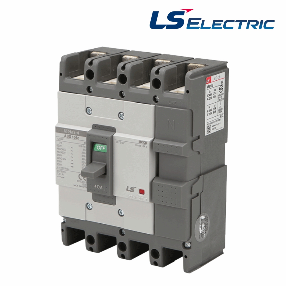 산업용 분전반 MCCB 배선차단기 ABS 104C 4P 40A 85kA LS일렉트릭 - 상품 이미지