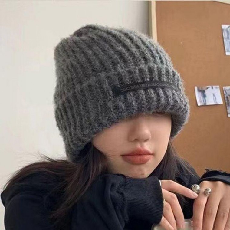 겨울모자 여성비니 따뜻한 겨울 방한 비니 모자 가을 따뜻한 겨울 여성 방한 비니 모자 - 메인 이미지