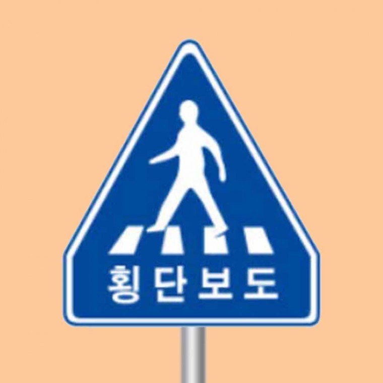 알미늄표지판 오각600 벌집반사인쇄 사고예방 표지판 - 메인 이미지