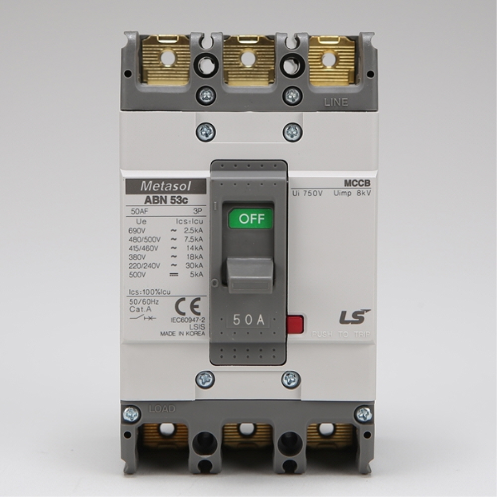 산업용 Metasol MCCB 배선차단기 ABN 53C 3P 50A 30kA LS일렉트릭 - 상세 이미지 3