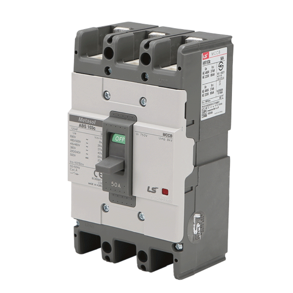 산업용 분전반 MCCB 배선차단기 ABS 103C 3P 50A 85kA LS일렉트릭 - 상세 이미지 2