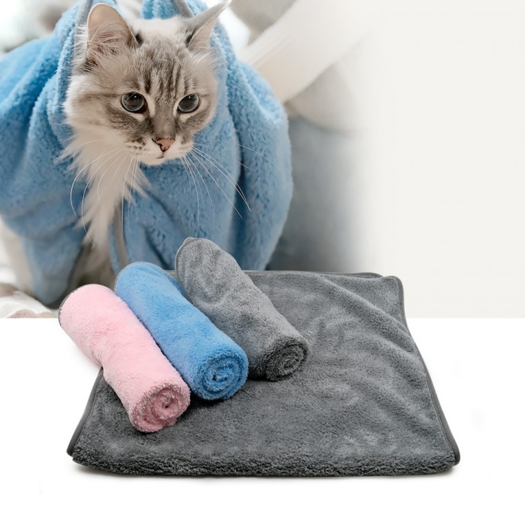 kimspp 고급 초극세사 펫타올(40x80cm) 강아지 고양이 목욕수건 애견타월 - 메인 이미지