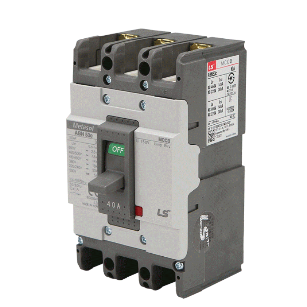 산업용 Metasol MCCB 배선차단기 ABN 53C 3P 40A 30kA LS일렉트릭 - 상세 이미지 2