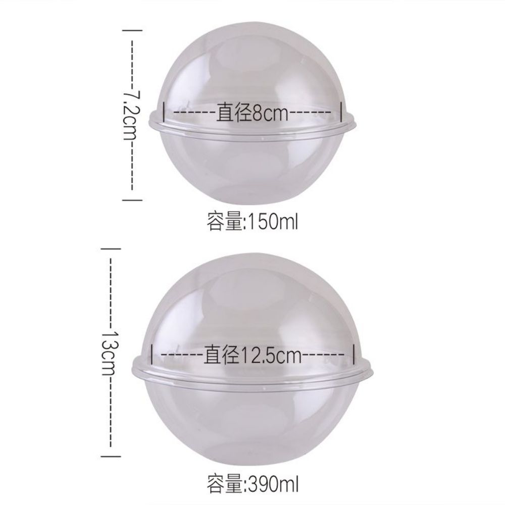 크리스마스 보틀 케이크 투명 포장 용기 선물 싱글 볼 박스 50세트 (12.5CM) 컬렉션 플러스 구매 우선 배송 - 상품 이미지