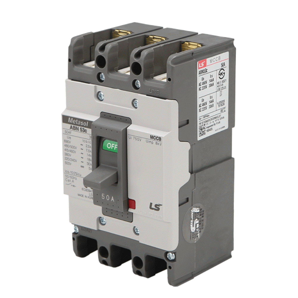 산업용 Metasol MCCB 배선차단기 ABN 53C 3P 50A 30kA LS일렉트릭 - 상세 이미지 2