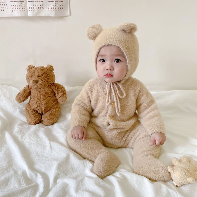 곰돌이점프슈트 4컬러 세비아숲 브라운 60~66cm - 상세 이미지 2