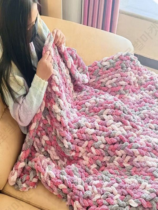 자이언트털실 굵은털실 대형 쿠션 담요만들기 DIY 방석 - 상세 이미지 5