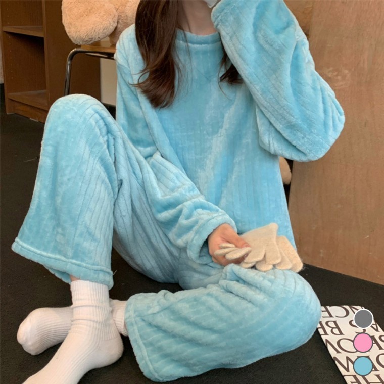 겨울잠옷 극세사잠옷 극세사 잠옷 상하의 세트 LM-0174 - 상품 이미지