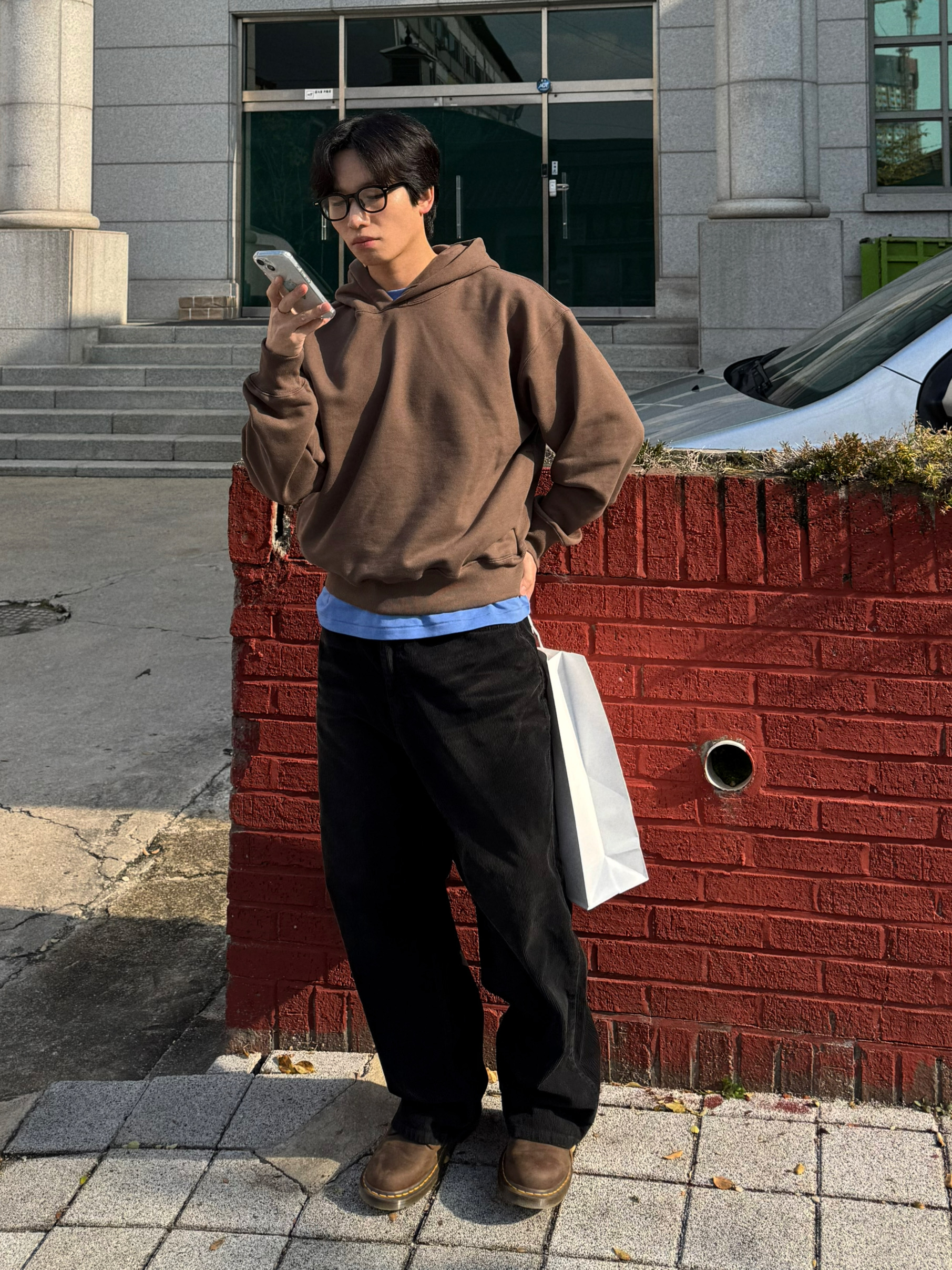 (남녀공용) 프리미엄 르메 워싱 코듀로이 팬츠 / 가을 겨울 세미 와이드 골덴 바지 - 상세 이미지 4