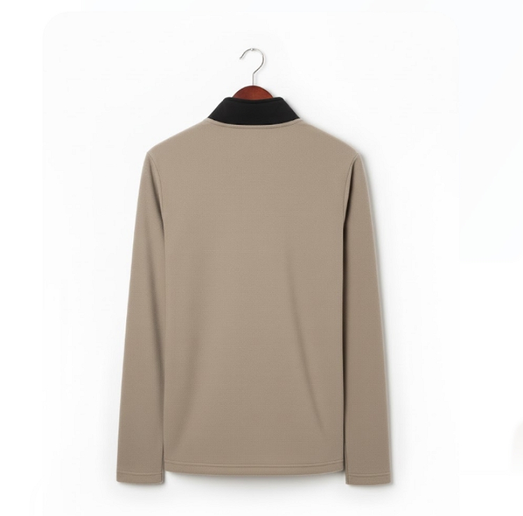 헤지스 남성 겨울 패치 포켓 메탈 지퍼 포인트 골프웨어 스윙 티셔츠 - 상세 이미지 4