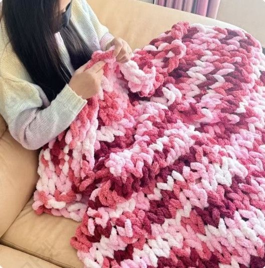 자이언트털실 굵은털실 대형 쿠션 담요만들기 DIY 방석 - 상품 이미지