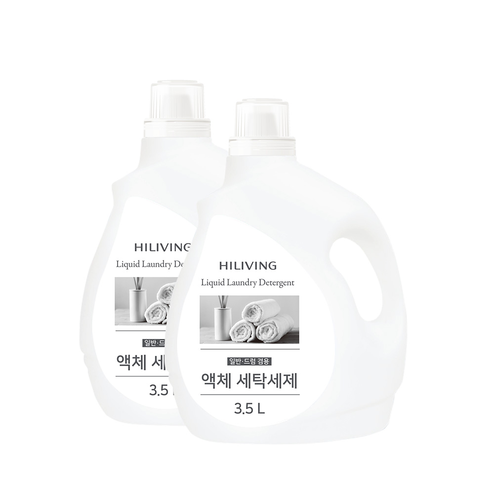 하이리빙 액체 세탁세제 (일반 드럼 겸용) 3.5L x 2개 - 상품 이미지