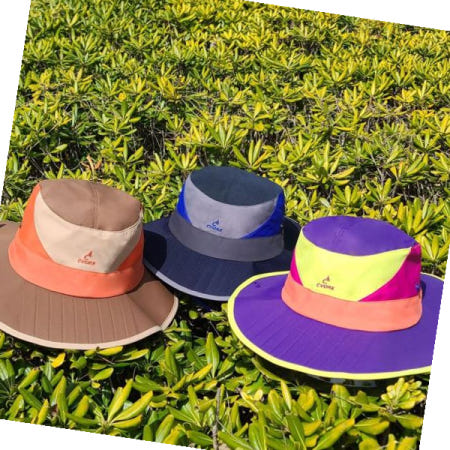 히트템 햇빛가리개 국내산 아웃도어 사파리 등산모자 방수 접이식 로터스