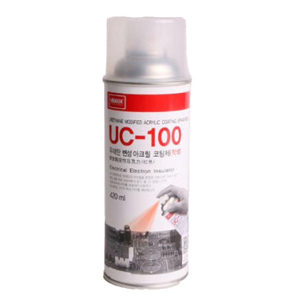 나바켐 UC-100 우레탄 변성 아크릴 코팅제 적색 420ml - 상품 이미지