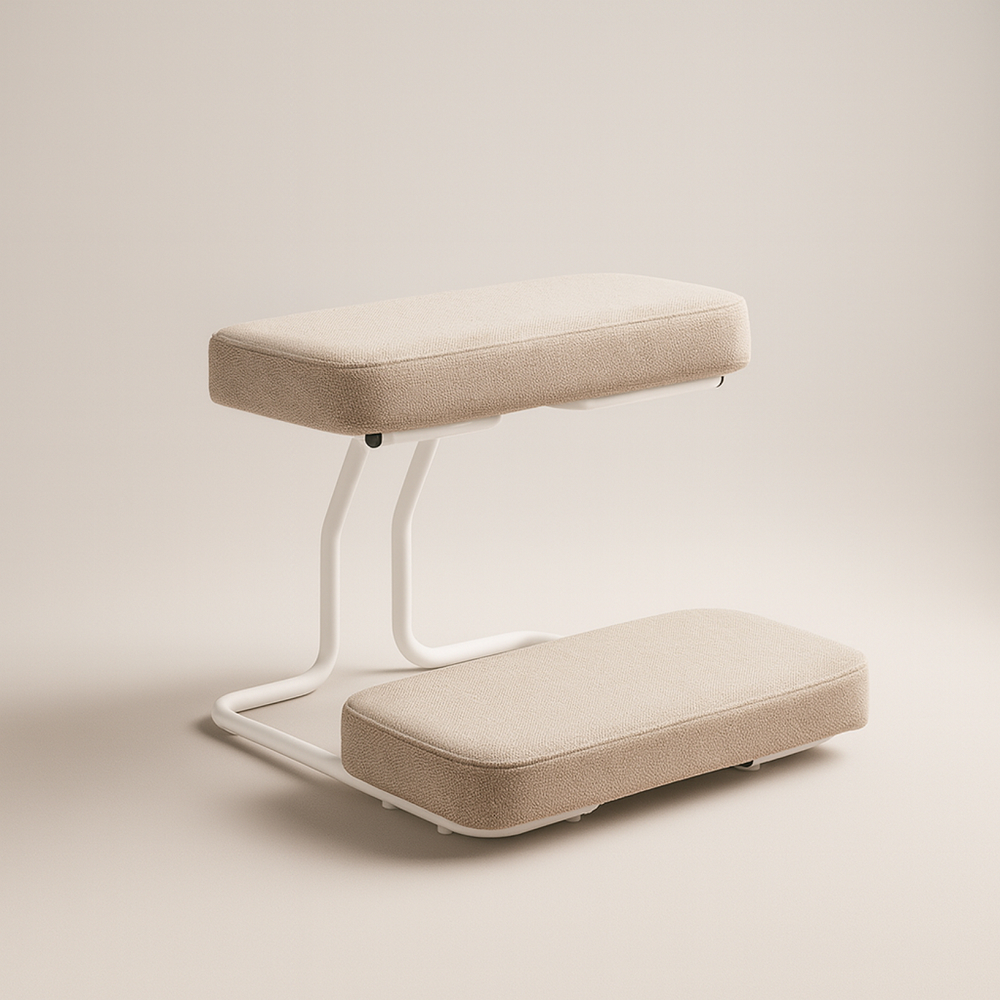 레니프 2단 발받침대 책상 발판 쿠션 다리받침대 풋레스트 오트밀 - 상품 이미지