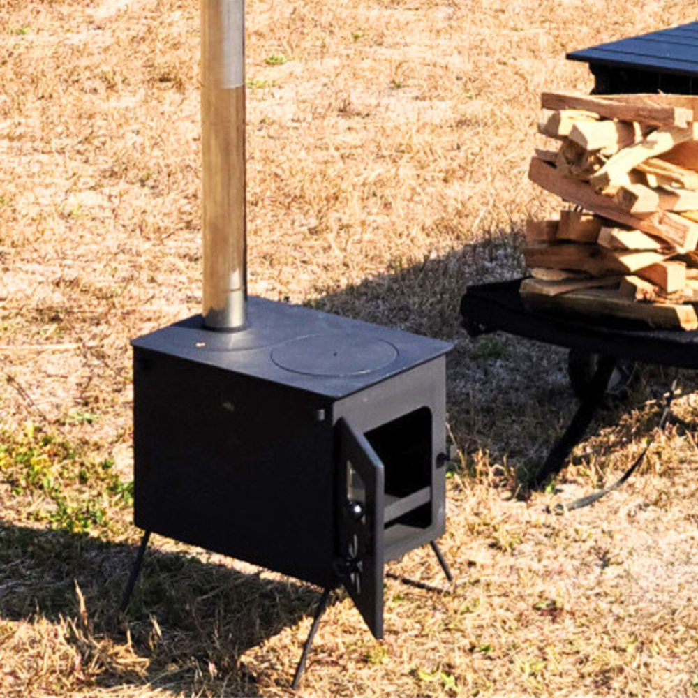 캠프365 화목난로 260 캠핑 화로대 미니화로 차박 불멍 요리 장작 난방 연통 동계캠핑