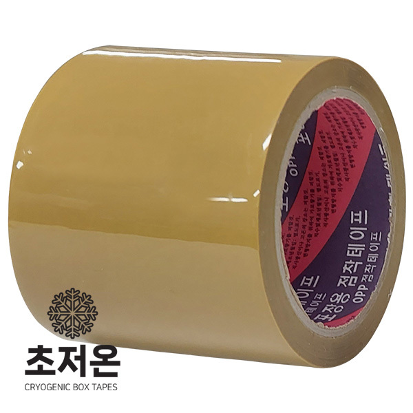 BLEX 냉동창고용 초저온 박스테이프 미색 100mm x 40M 낱개 - 상품 이미지