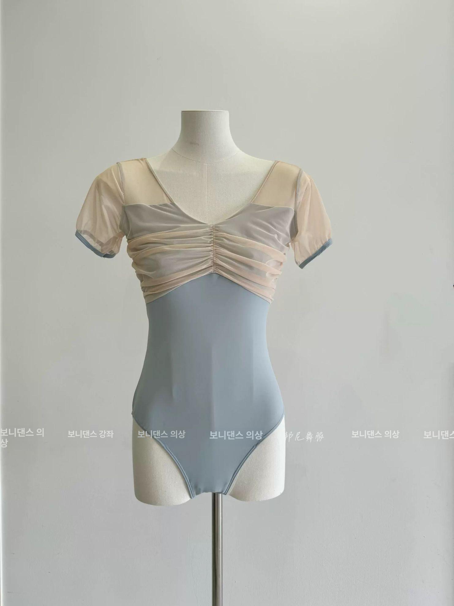 성인 여성 발레복 요가 연습복 레오타드 바디핏 체형 보정 복장 - 상품 이미지