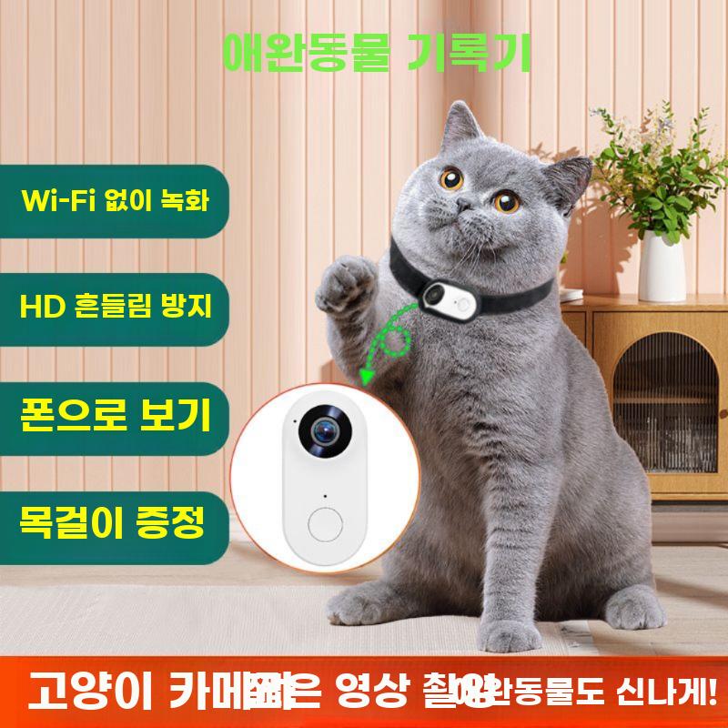 강아지 바디캠 반려동물 액션캠 녹화 카메라 촬영 녹음 블랙 + 넥 링 64G - 상세 이미지 2