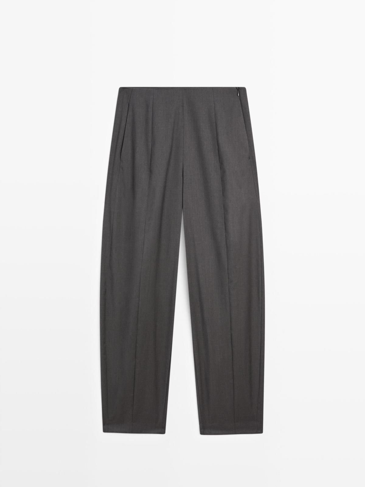 마시모두띠 벌룬핏 와이드 슬랙스 팬츠 5038/555 CHOCOLATE - 상세 이미지 5