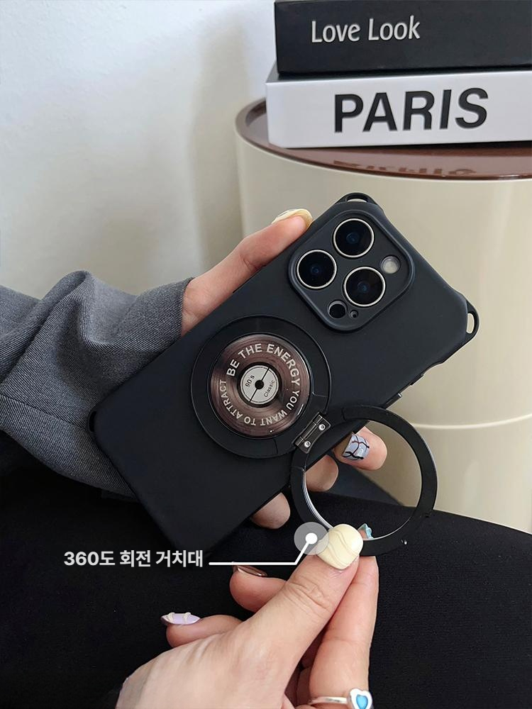블랙 숄더 스트랩 크로스바디 메탈 엠블럼 파우치형 핸드폰 케이스 케이스+조절 긴 로프 iPhone 17 - 상세 이미지 4