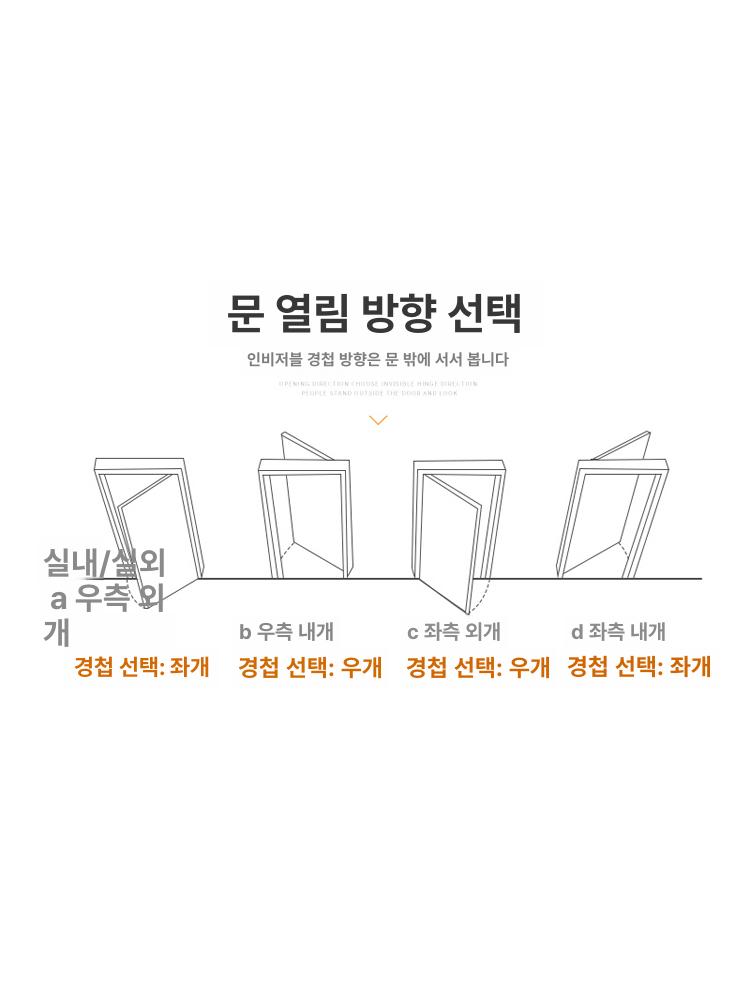 자동 닫힘 도어 힌지 유압식 스프링 클로저 무슬롯 간편형 실버 쿠션 힌지(오른쪽 열림) - 상세 이미지 5