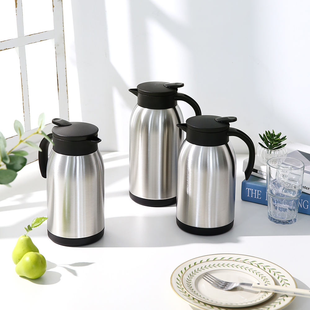이중 보온보냉 진공 테이블팟 스틸써모 주전자 900ml - 상세 이미지 2
