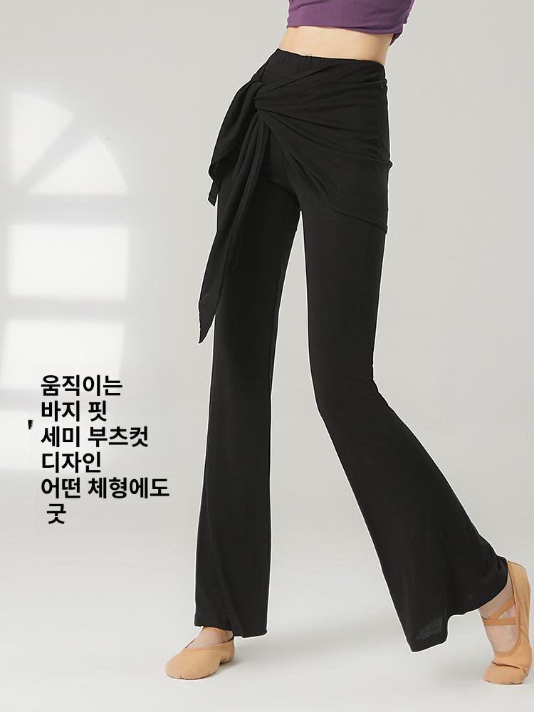 여성 현대무용 연습복 고전무용 바지 요가 팬츠 성인 무용복 - 상세 이미지 4
