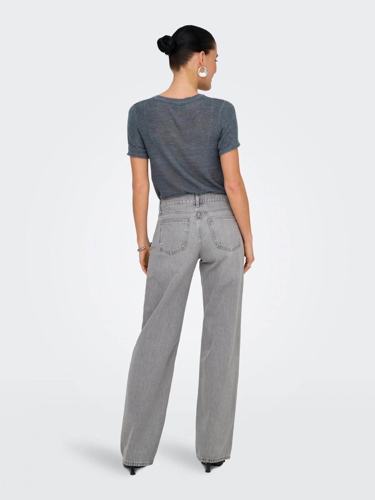 온리 로우웨이스트 스트레이트핏 데님 팬츠 15334363_2106 GREY / LIGHT GREY DENIM - 상세 이미지 2
