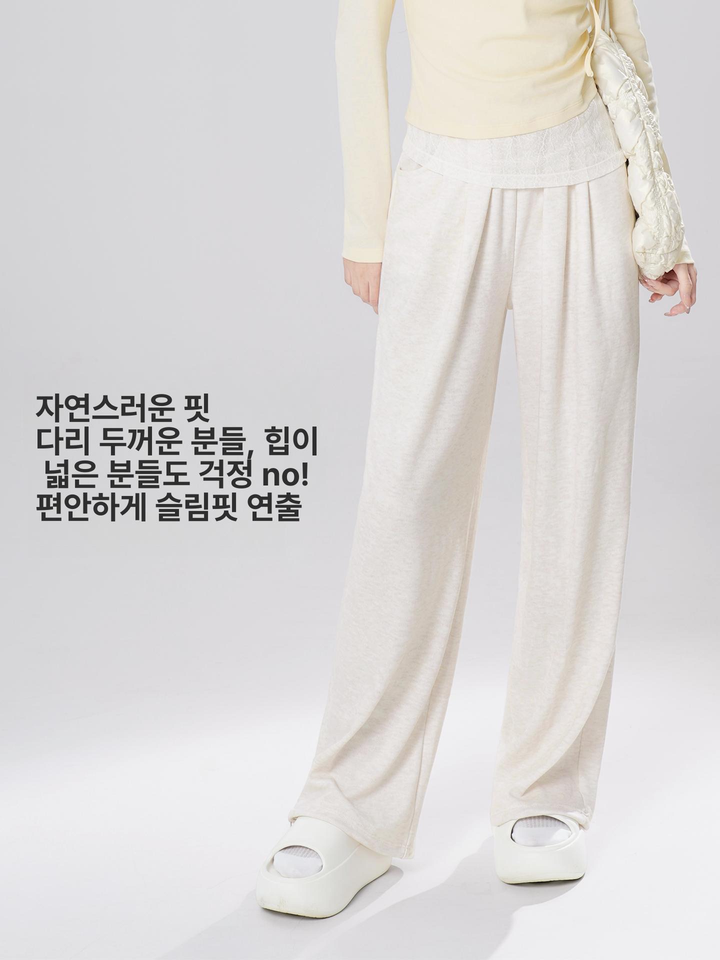 여성 현대무용 연습복 와이드 팬츠 겨울용 두꺼운 무용 바지 - 상세 이미지 3