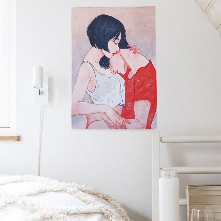 대형 패브릭 포스터 커플세로 S - 상품 이미지