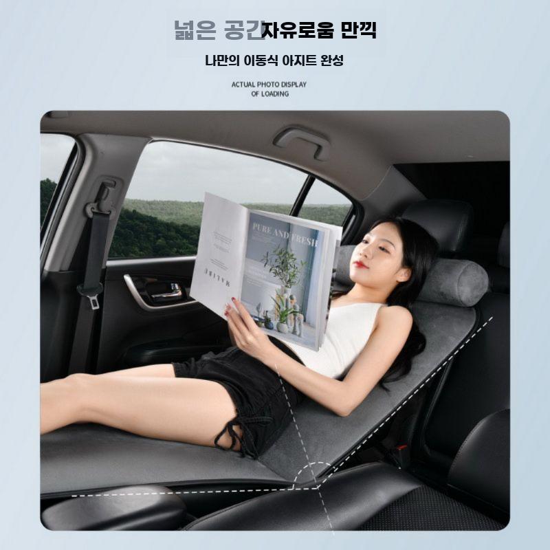 차박 매트리스 차량용 접이식 매트 자동차 캠핑 폴딩매트 가죽 이중폴드 - 상세 이미지 4