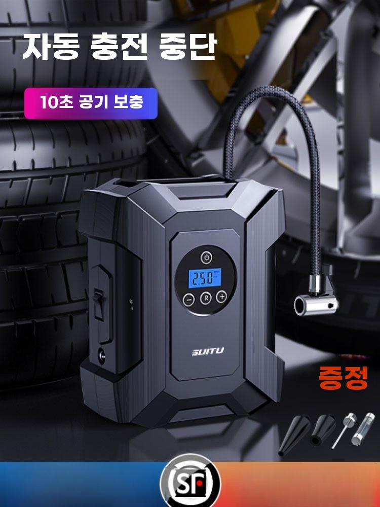 타이어 공기 주입기 자동차 에어 공기압 펌프 압력 120 실린더 디지털 - 상세 이미지 3