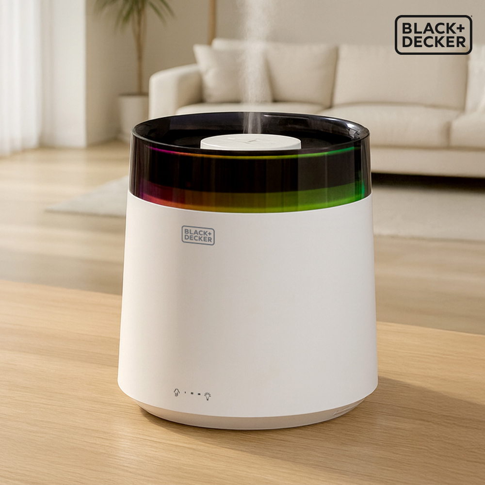 블랙앤데커 초음파식 저소음 가습기 소형 3.5L 탁상용 책상용 가정용 BXEH1250