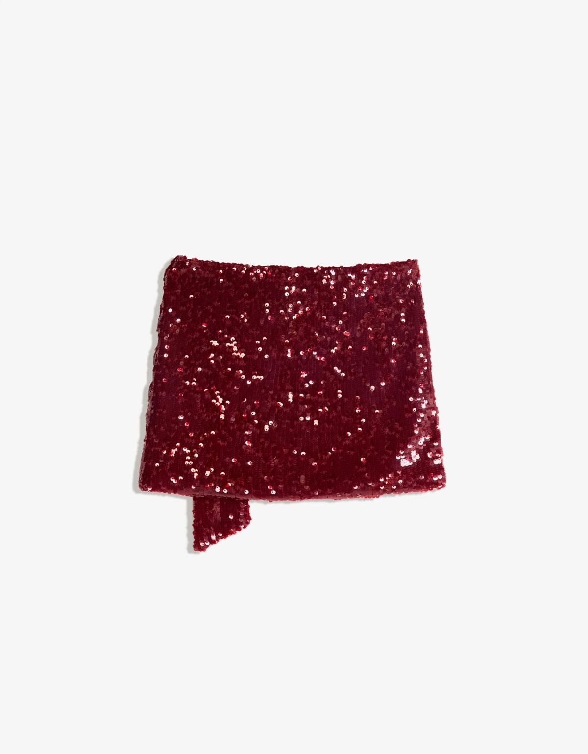 버쉬카 글리터 시퀸 미니 스커트 6193/710 RED - 상세 이미지 3